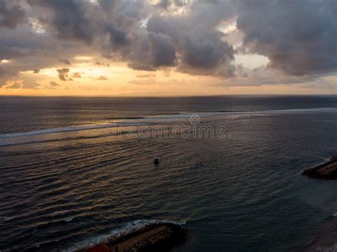 Sanur Beach at Sunrise with Beautiful Scenery, Bali Stock Image - Image ...