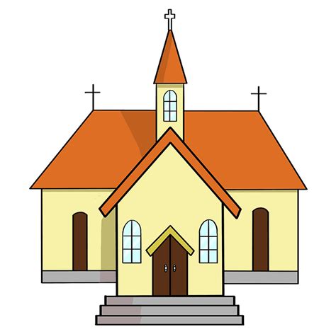 How to Draw a Church - Really Easy Drawing Tutorial