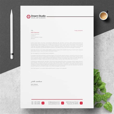 Letterhead Template | Letterhead template, Company letterhead template ...