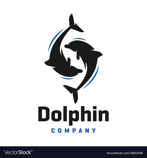 Dolphin logo design Royalty Free Vector Image - VectorStock