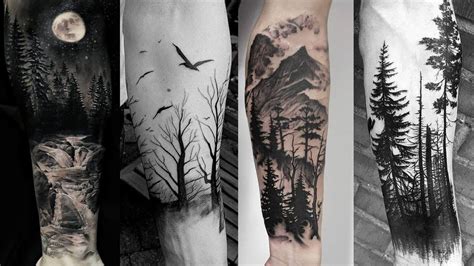 Men Forest Tattoos Sleeve Design | Forest Arm Tattoo Sleeve Design ...