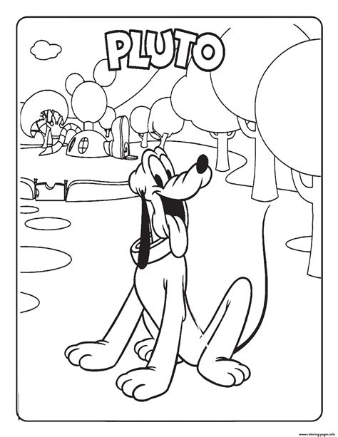 Pluto Mickey Mouse Coloring page Printable