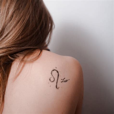 Leo Zodiac Sign Tattoo Leo Horoscope Tattoos Mini Leo - Etsy Hong Kong