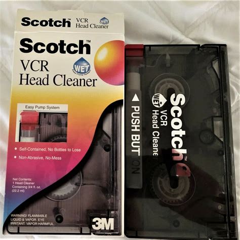 VCR Head Cleaner Scotch 3M VHS Tape Liquid