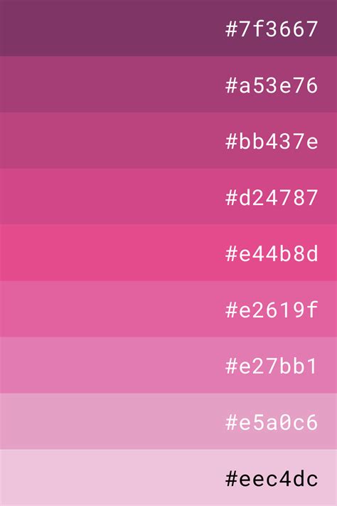 Hex Color Palette, Color Schemes Colour Palettes, Pink Hex Code, Pink ...