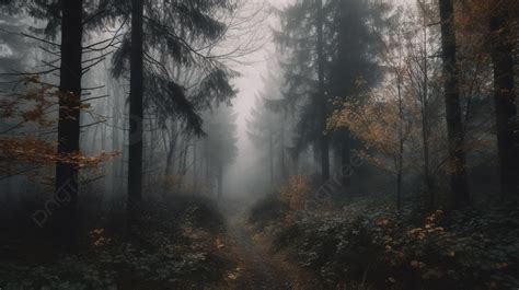 Foggy Forest In Autumn Background, Foggy Stock Videos, Royaltyfree ...