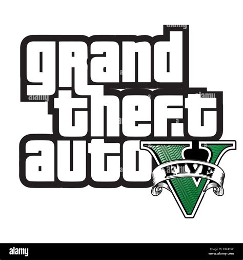 Vector logo of the video game Grand Theft Auto V. GTA 5. Grand Theft ...