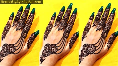 Pakistani stylish fingers mehndi designs | bel mehndi design for back ...