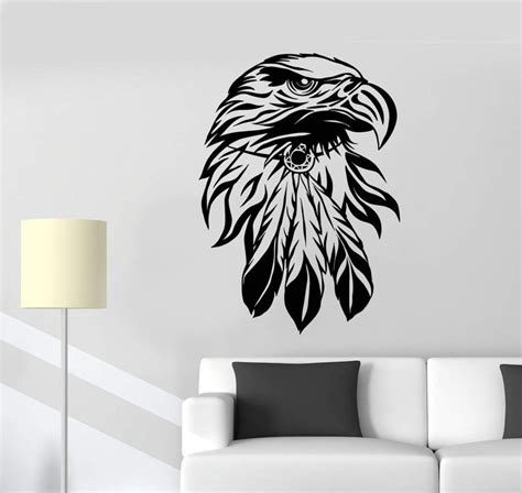 Vinyl Wall Decal Bald Eagle Bird Head America Symbol Stickers Unique ...