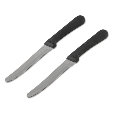 Black Steer Steak Knife, Stainless Steel, Black Handle, 24/Box ...