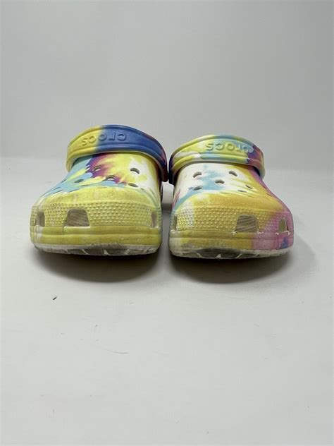 Crocs Classic Tye Dye Graphic Clog White Pink Yellow … - Gem