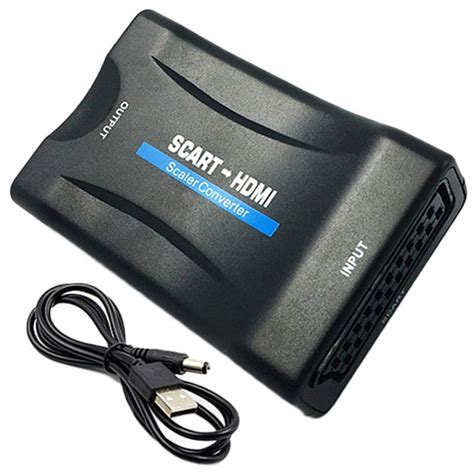 Scart / HDMI 1080p AV Adapter with USB Cable