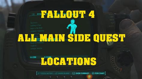 FALLOUT 4 - All Main Side Quest Locations - YouTube