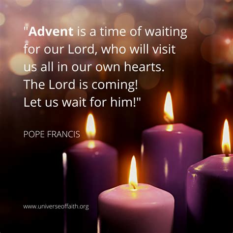 Top Pope Francis' Quotes on Advent - Universe of Faith