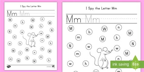 I Spy the Letter Mm Activity - Alphabet - ELA