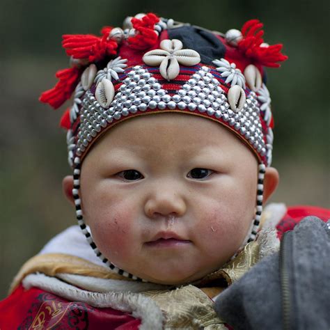 Red Dzao Baby With A Traditional Hat, Sapa, Vietnam | Beautiful ...