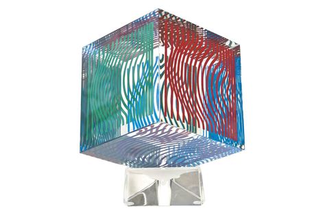 Vintage Victor Vasarely Cube Optical Op Art Silkscreen Acrylic ...