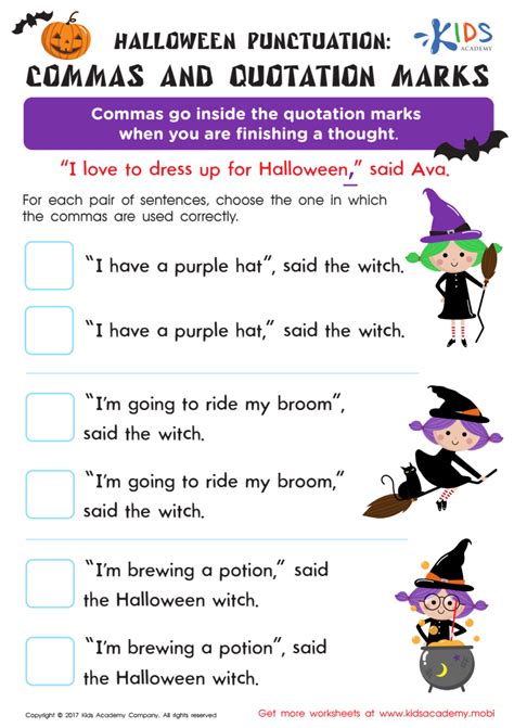 Quotation Marks Worksheet: Free Printable PDF for Kids