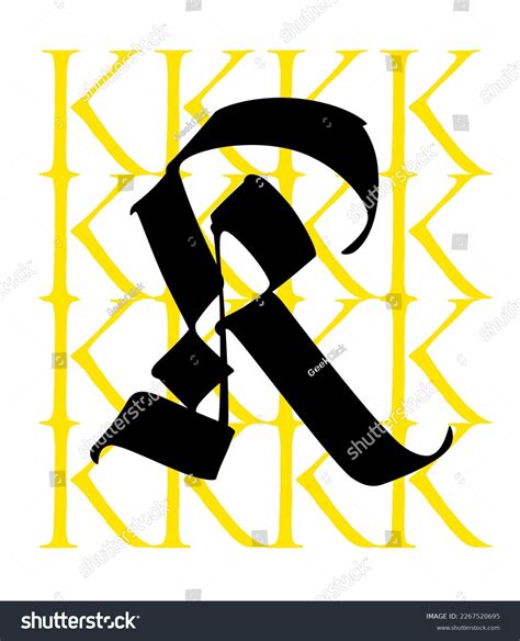 Letter R Gothic Style Alphabet Symbol Stock Illustration 2267520695 ...