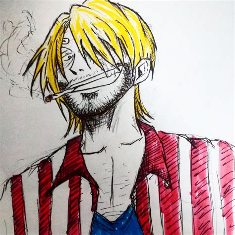 End of series Sanji fanart.. Longer hair, bigger beard etc. : r/OnePiece