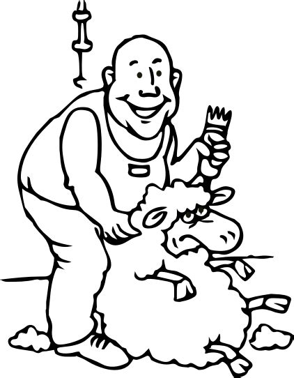 Sheep Shearing in New Zealand - Openclipart