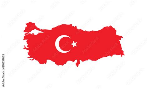 Turkey outline map national borders state shape country graphic Stock ...