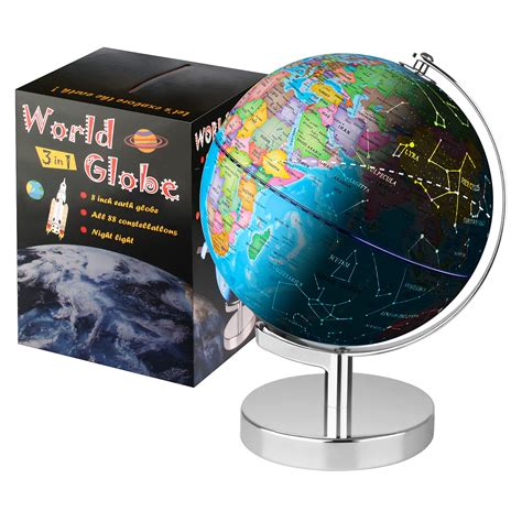 Buy Wizdar Illuminated World Globe for Kids' Learning, 3 in 1 ...