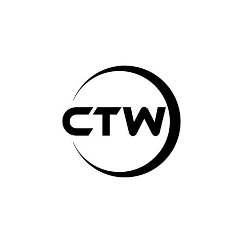 CTW letter logo design in illustration. Vector logo, calligraphy ...