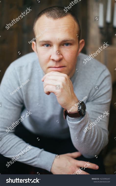 Handsome Slavic Manportrait Brutal Man Bald Stock Photo 1623390247 ...