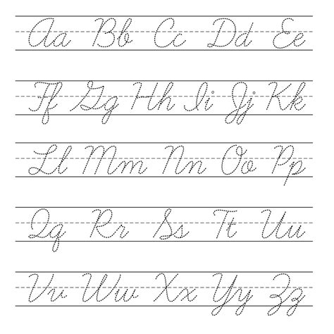 Free Printable Cursive Alphabet - Printable Worksheets