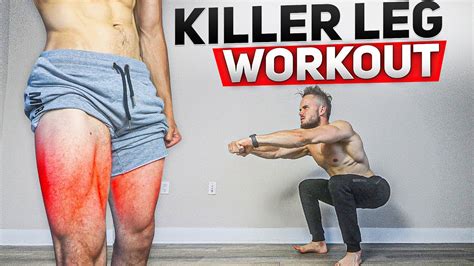 Get Strong Legs in 7 MIN | Killer HOME LEG WORKOUT (NO EQUIPMENT) - YouTube