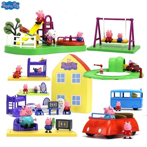 Genuine PEPPA PIG - peppa pig playground slide swing play house car bus ...