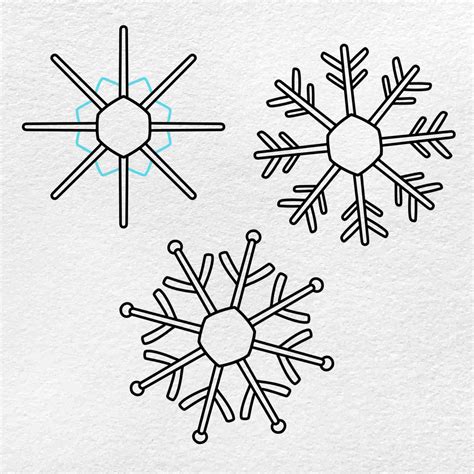 How to Draw Small Snowflakes - HelloArtsy