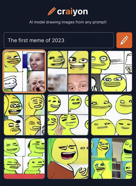 The first meme of 2023 : r/weirddalle