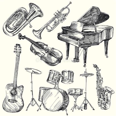 Hand Drawn Musical Instruments Collection