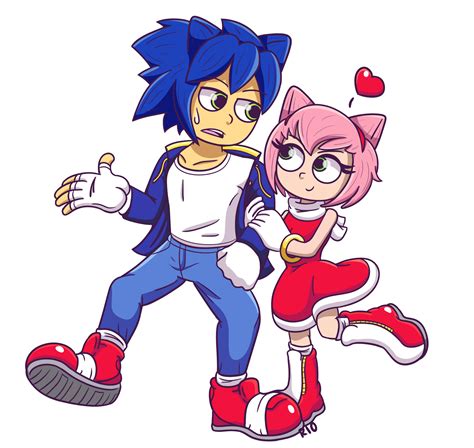 ArtStation - Sonic and Amy human version