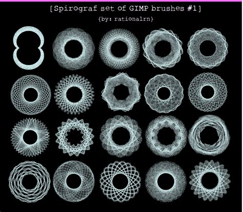 Spirograph GIMP brushes 01 by rationalrn on DeviantArt