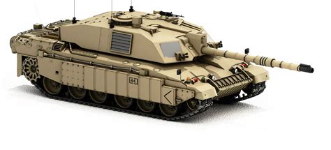 Challenger 2 British Army Tank with desert sand paint 3D 1