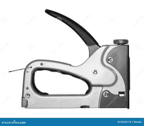 Gray Metal Stapler on White Stock Photo - Image of macro, construction ...