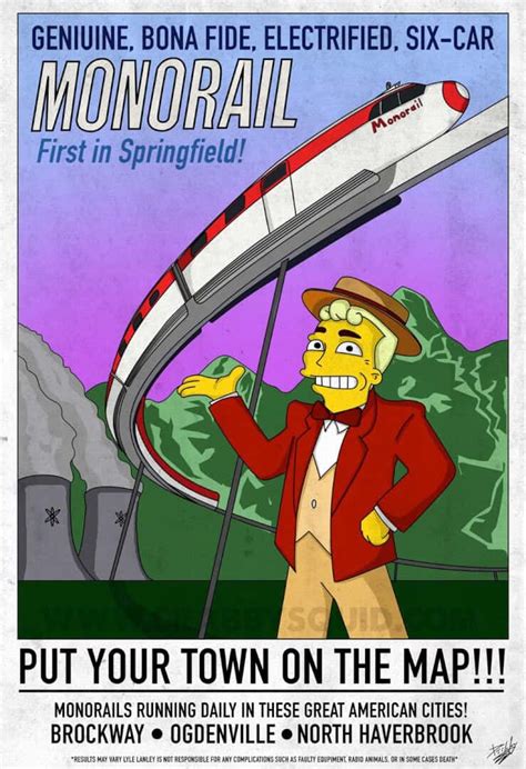 PHOTOS: A "Simpsons" spin on classic Disneyland monorail poster in this ...