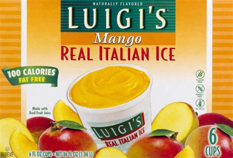 Luigi's Real Italian Ice Mango - 6 CT Luigi's(73321044053): customers ...