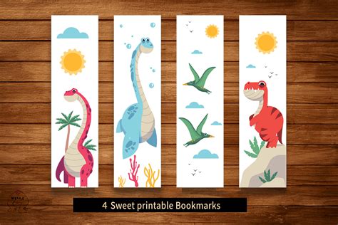 Printable Bookmarks Template Dinosaur Bookmarks Printable - Etsy UK