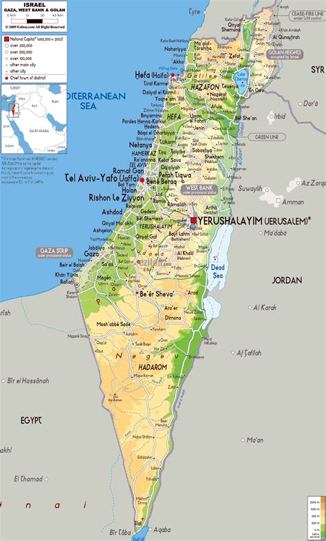 Maps of Israel | Detailed map of Israel in English | Tourist map of ...