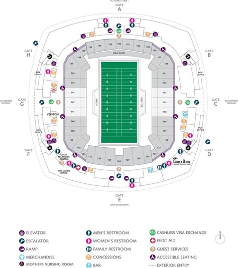 Caesars Superdome Seating Chart 2024 | New Orlean Saints Stadium ...