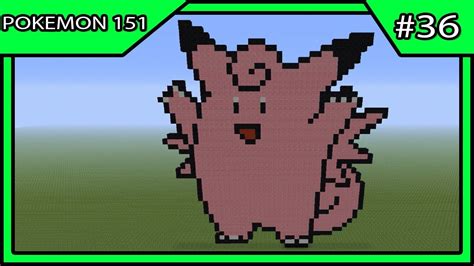 Minecraft Tutorial: Pokemon Pixel Art Clefable - YouTube