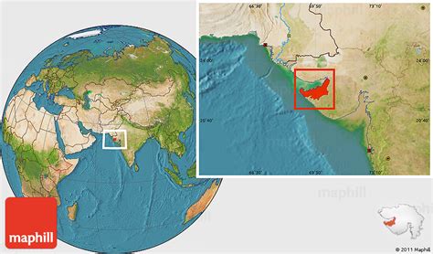 Satellite Location Map of Jamnagar