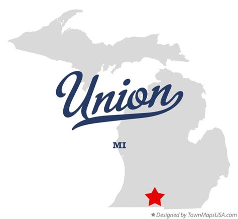 Map of Union, Branch County, MI, Michigan