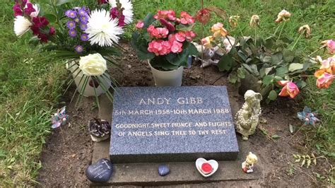 Andy Gibb memorial stone at St Mary’s Thame 2018 - YouTube