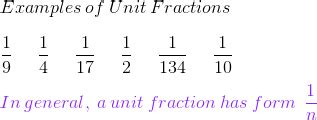 Unit Fraction | Definition, Form & Examples - Lesson | Study.com