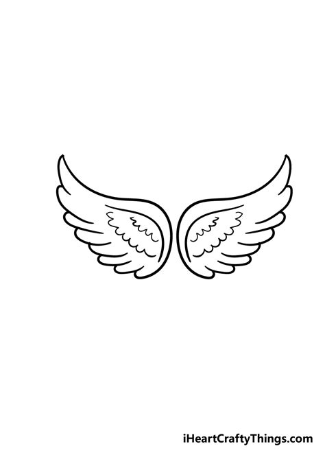 Angel Wings Drawing - How To Draw Angel Wings Step By Step